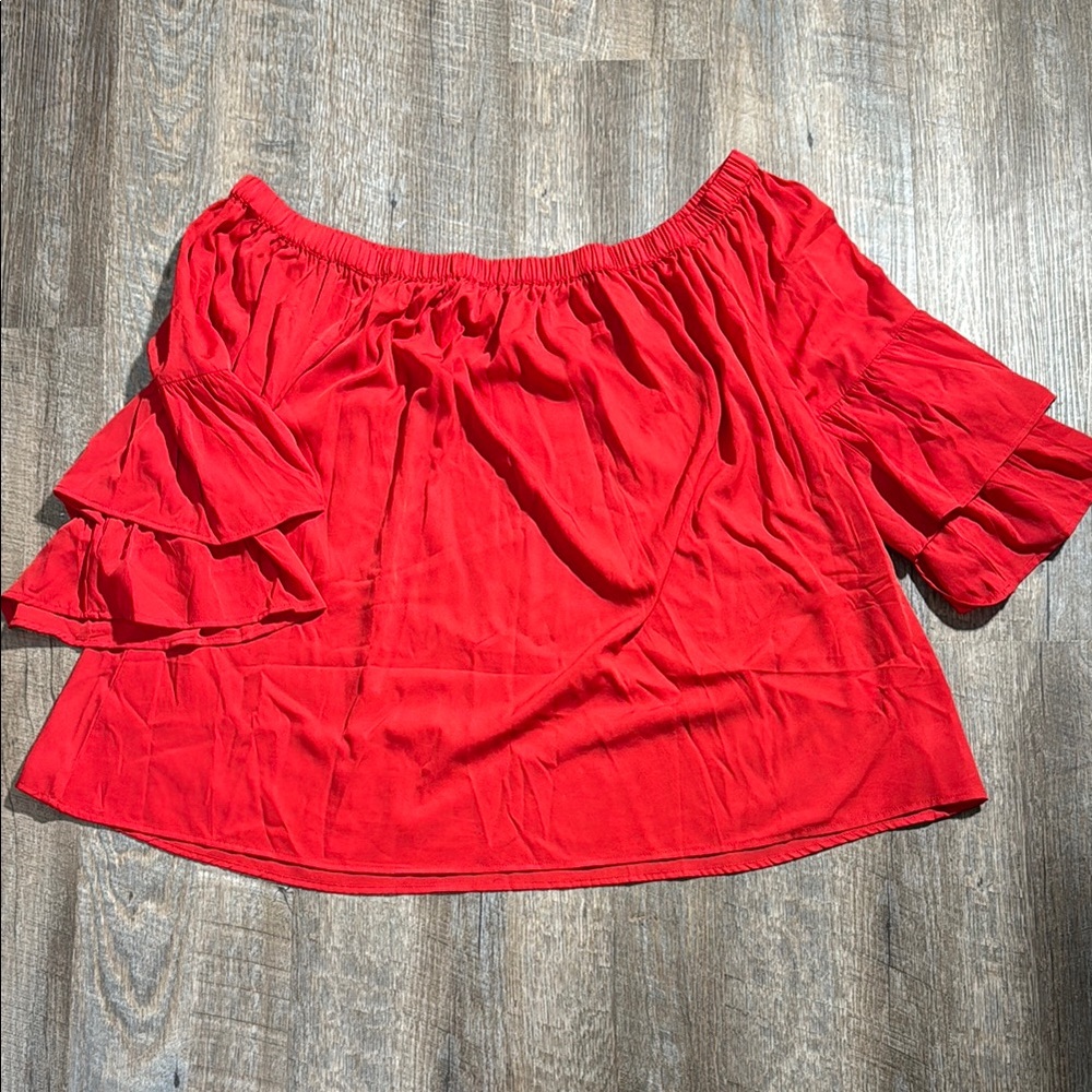 True Destiny Scarlet Off-Shoulder Blouse